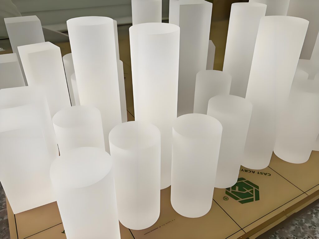 Acrylic sandblasting